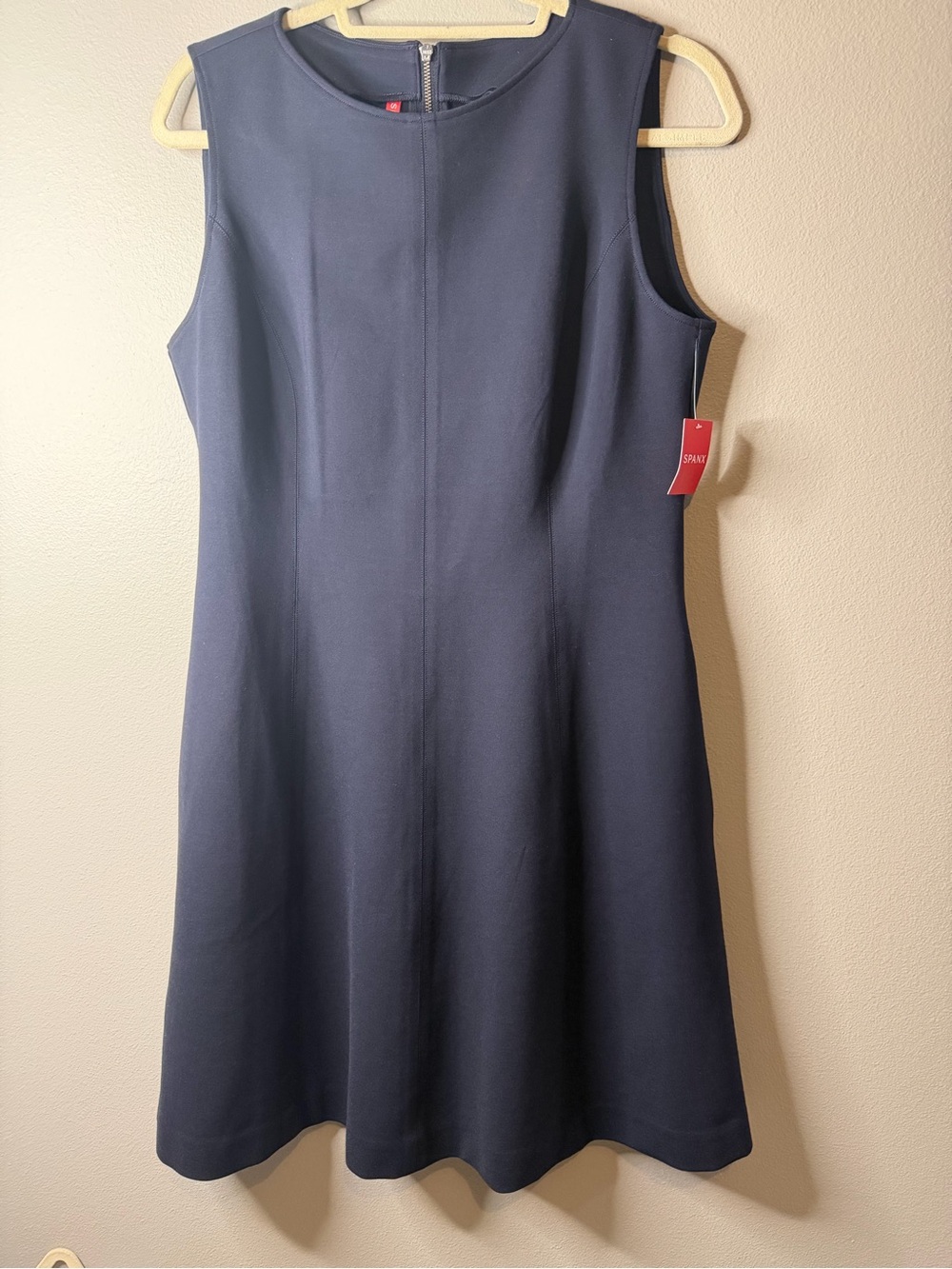 Spanx Perfect Fit and Flare Dress in Navy Blue Large